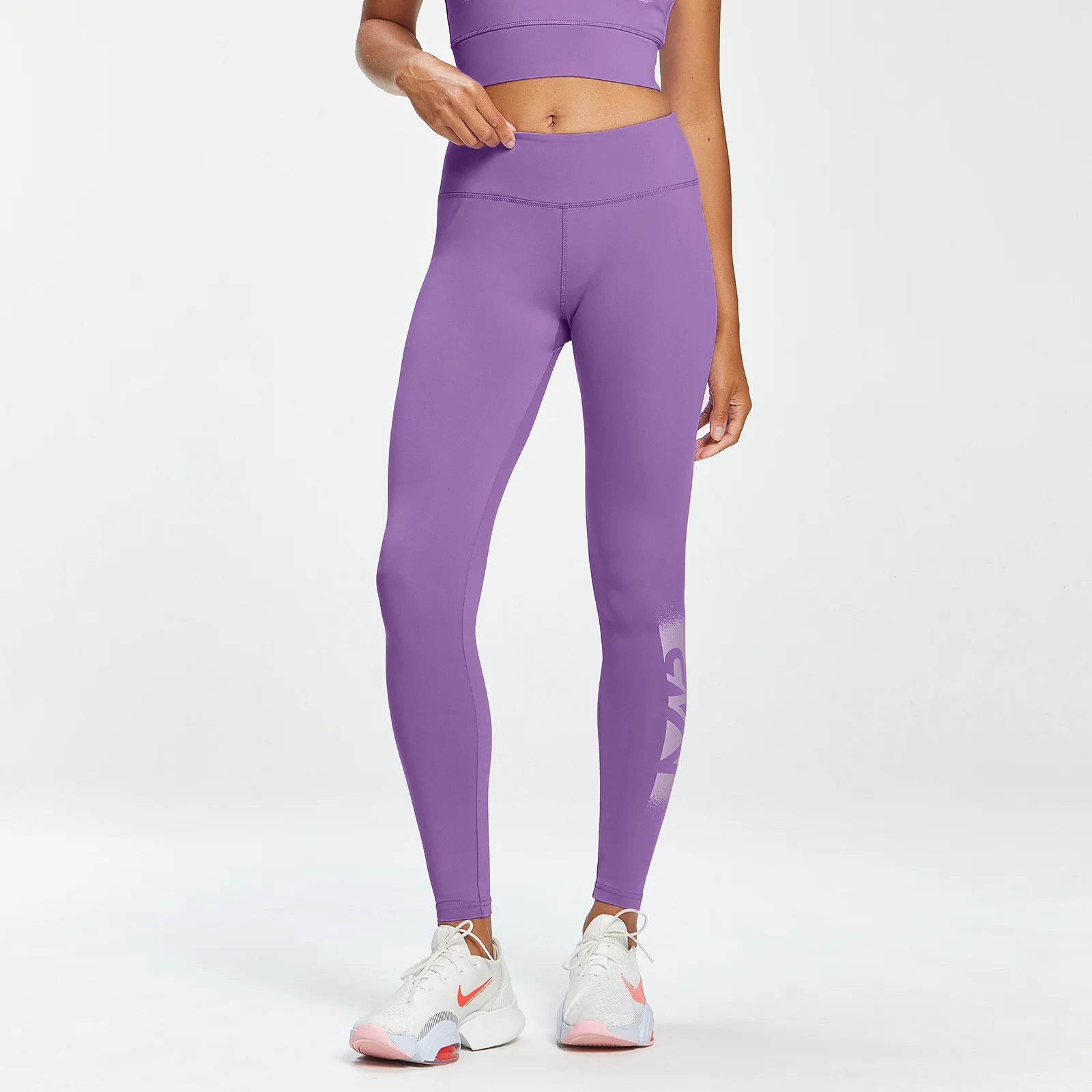 Mallas de entrenamiento con estampado de grafiti para mujer de MP - Lila intenso - XXS Imagen 1