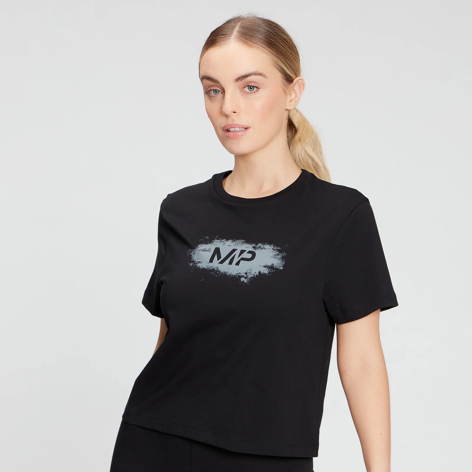 MP Women's Chalk Graphic Crop T-Shirt - Black - XXS Imagen 1