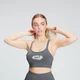 Sujetador deportivo con estampado de tiza para mujer de MP - Gris carbón