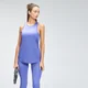 Camiseta de tirantes de entrenamiento con espalda nadadora y gráfico repetido para mujer de MP - Azul violáceo