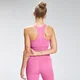 Sujetador deportivo de entrenamiento con estampado de marca repetido para mujer de MP - Rosa