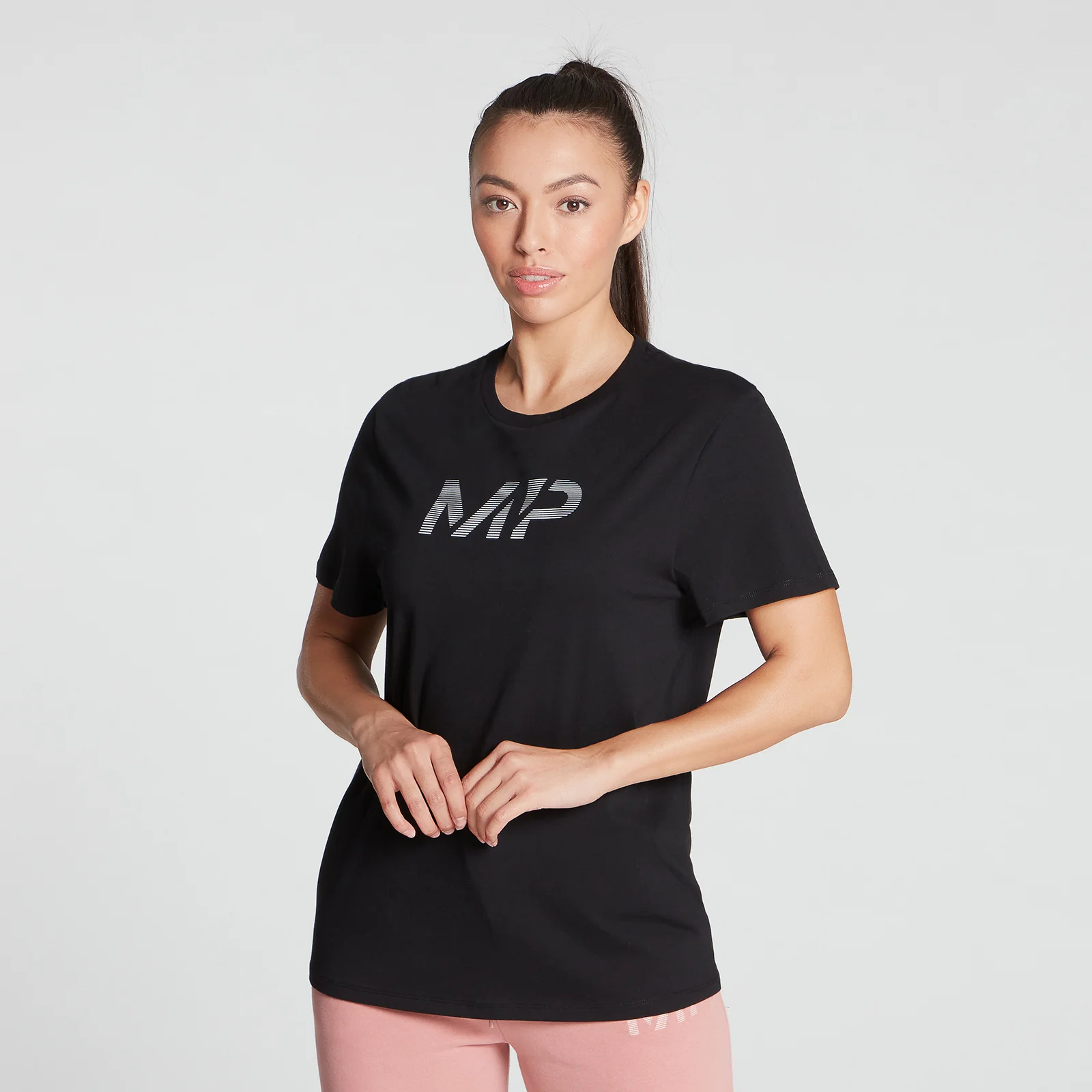 MP Women's Gradient Line Graphic T-Shirt - Black - XXS Imagen 1