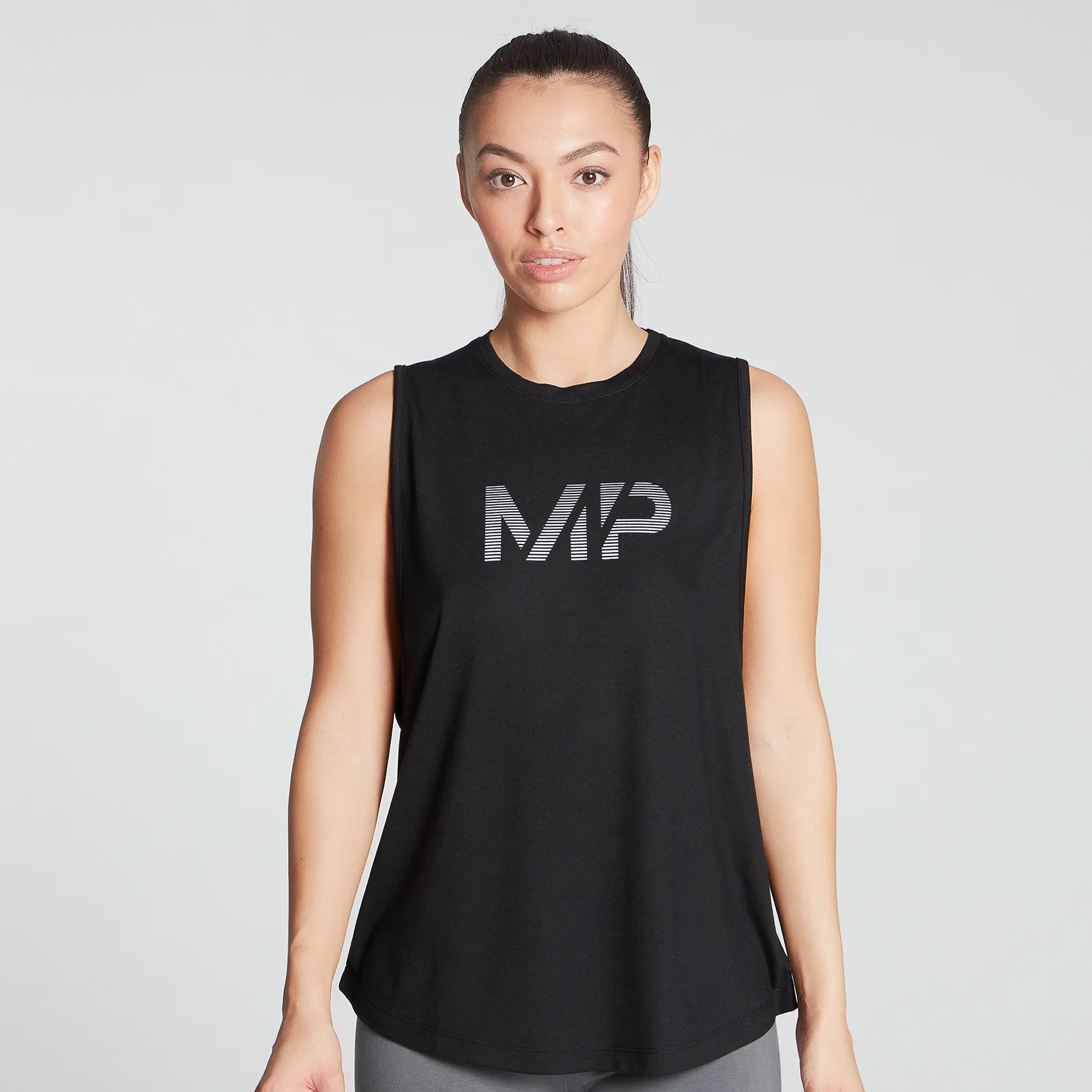 MP Women's Gradient Line Graphic Drop Armhole Vest - Black - XXS Imagen 1