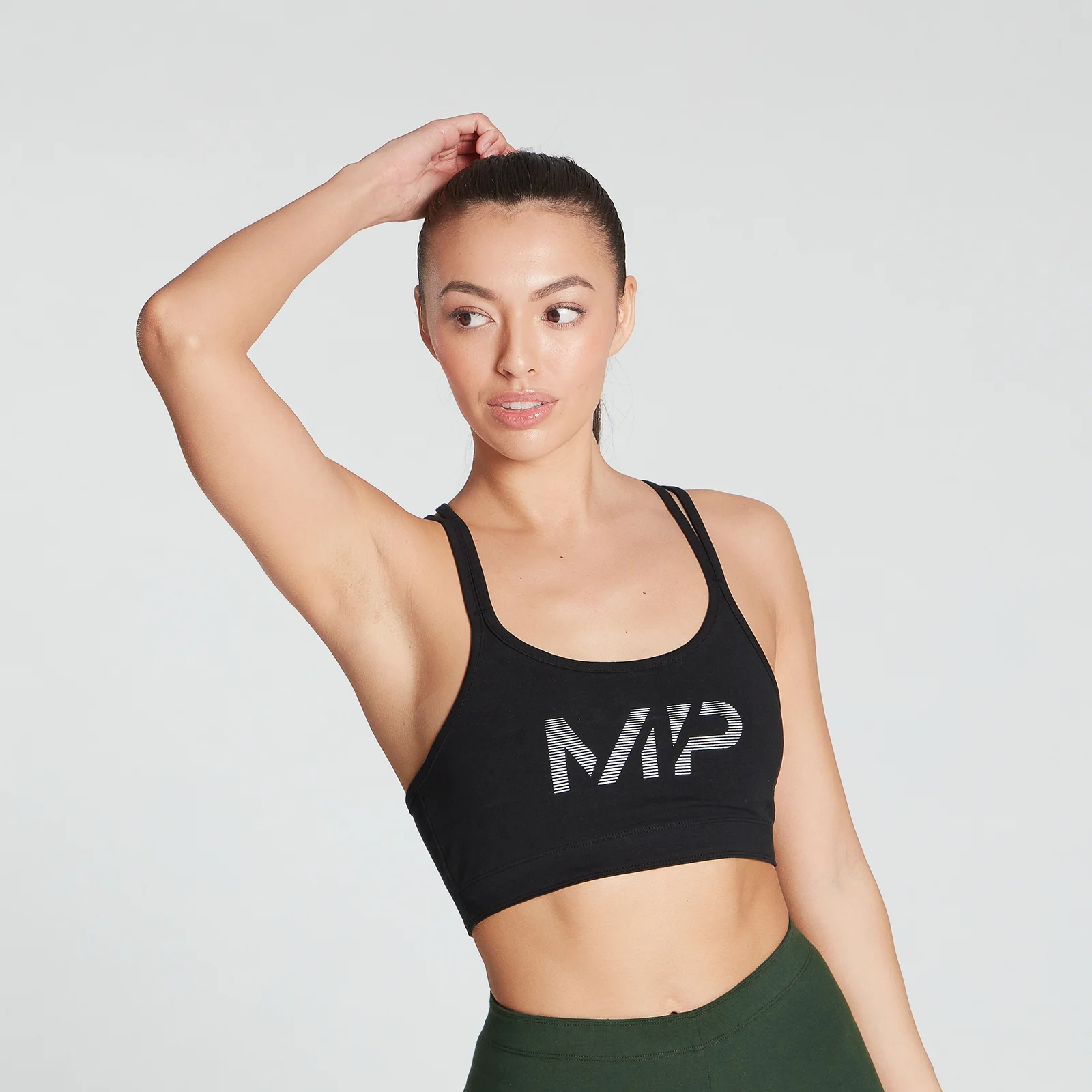 MP Women's Gradient Line Graphic Sports Bra - Black - XXS Imagen 1