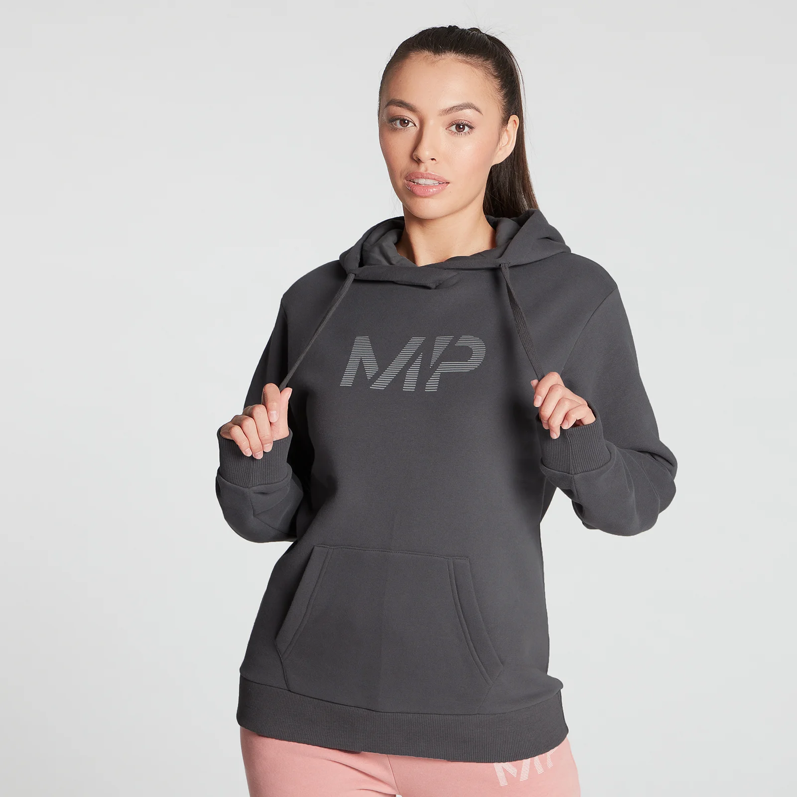 MP Women's Gradient Line Graphic Hoodie - Carbon - XXS Imagen 1