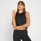 Camiseta corta sin mangas de entrenamiento con gráfico de MP repetido para mujer de MP - Negro