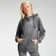 Sudadera con capucha y gráfico de MP repetido para mujer de MP - Gris carbón