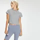 Camiseta corta Essentials para mujer de MP - Gris jaspeado