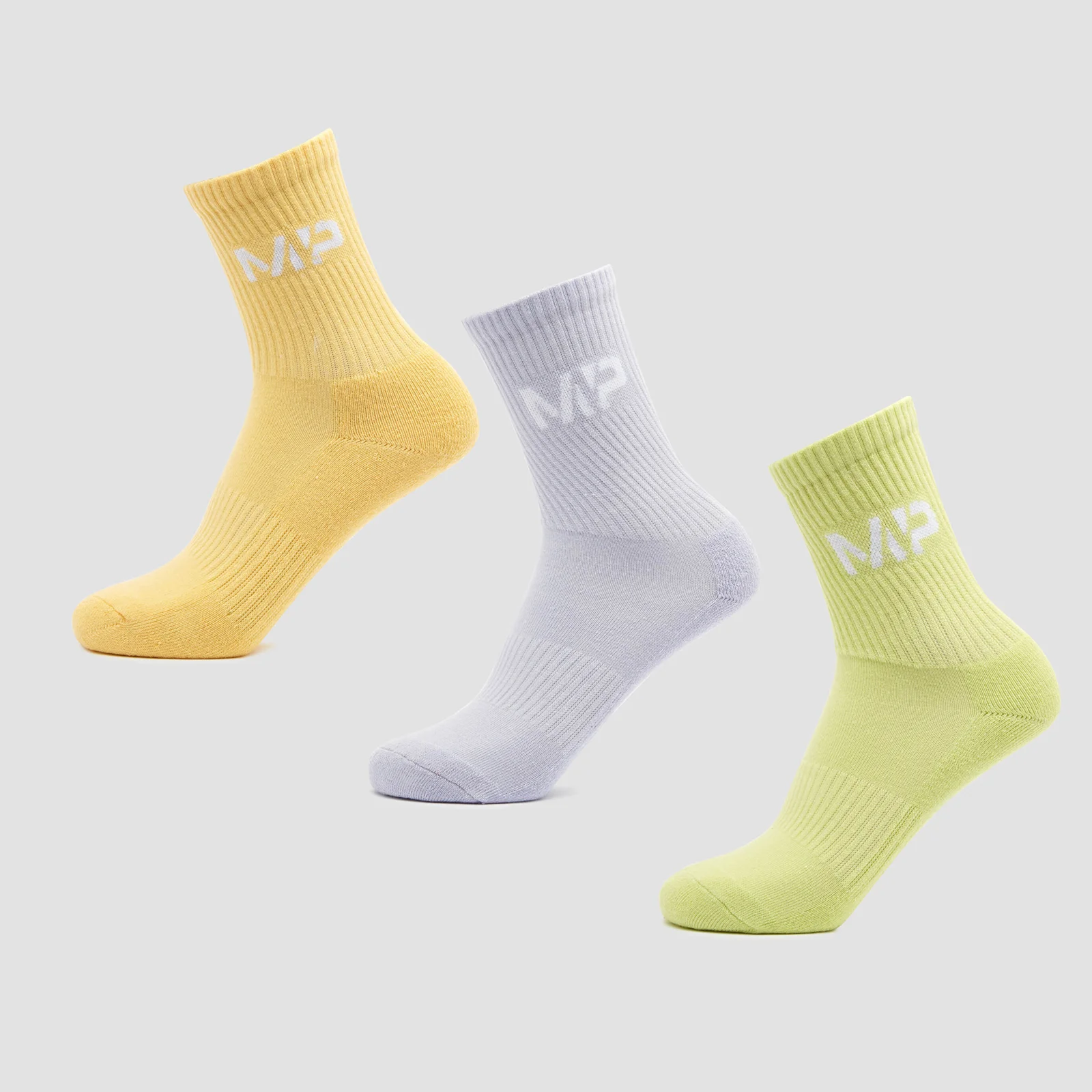 MP Women's Neon Brights Crew Socks (3 Pack) Butterfly/Banana/Lavender - UK 3-6 Imagen 1