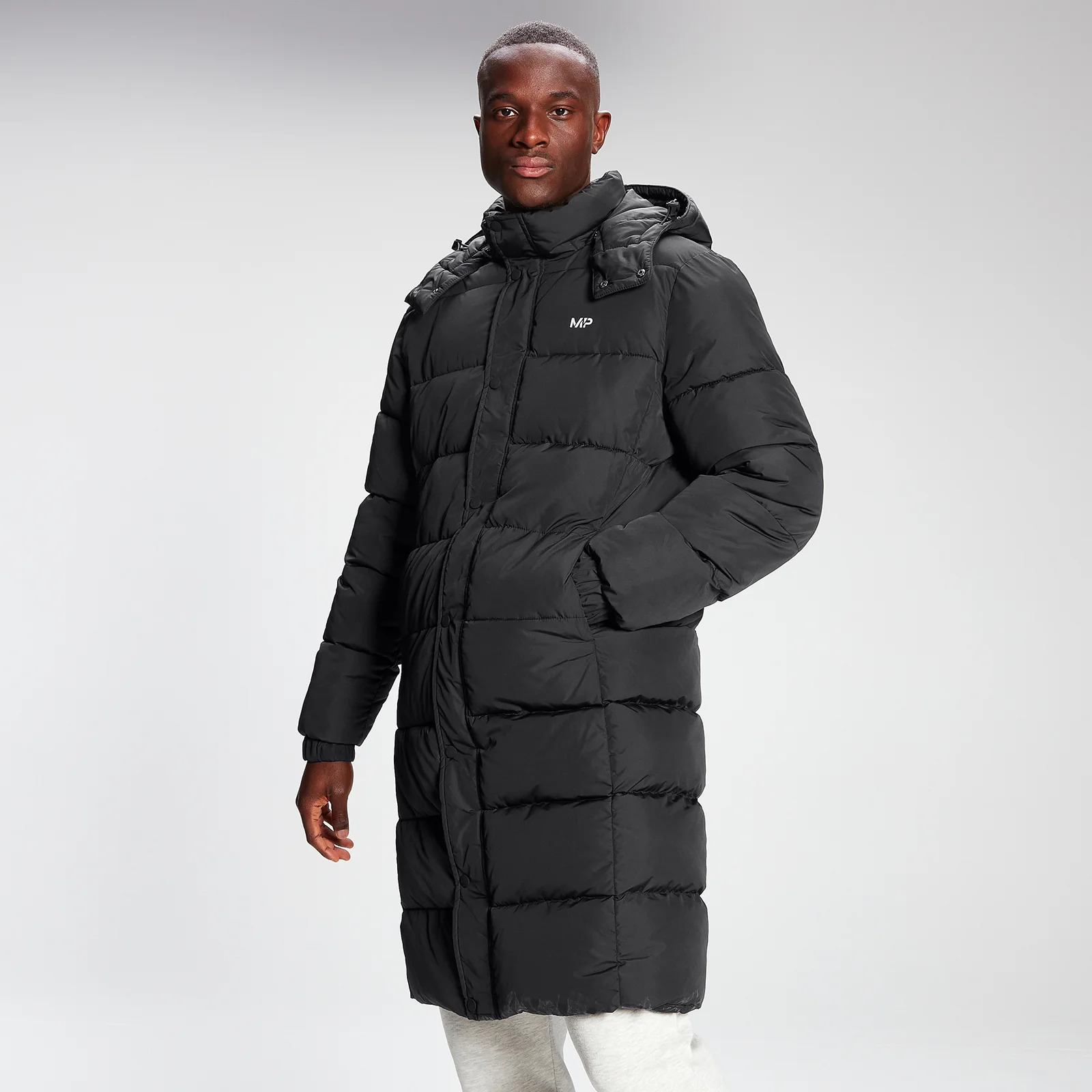 MP Men's Long Puffer Jacket - Black - XXS Imagen 1