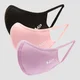 Mascarilla Curve de MP (pack de 3) - Negro/Rosa geranio/Lila