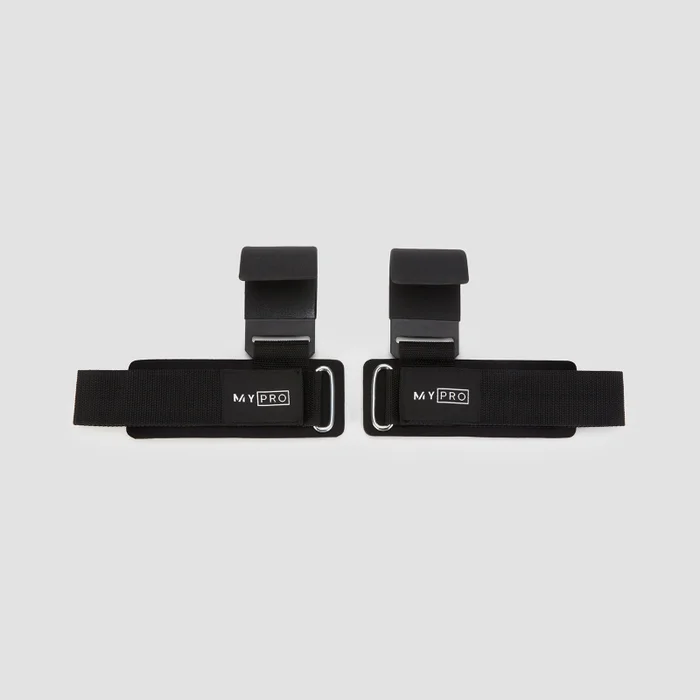 Ganchos para levantamiento de pesas MYPRO - Negro