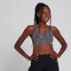 Sujetador deportivo con espalda de rejilla Power para mujer de MP - Negro jaspeado