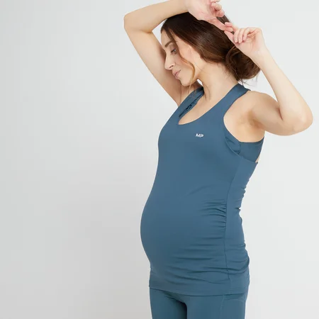 Camiseta sin mangas premamá Power para mujer de MP - Azul empolvado
