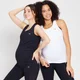 Multipack de camisetas sin mangas premamá Power para mujer de MP - Negro/Blanco