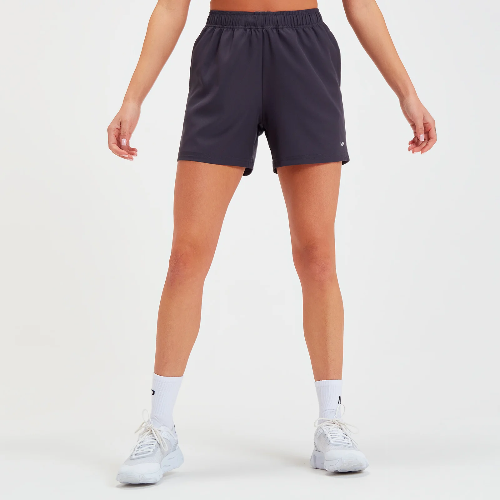 MP Women's Linear Line Graphic Shorts - Gun Metal - XXS Imagen 1