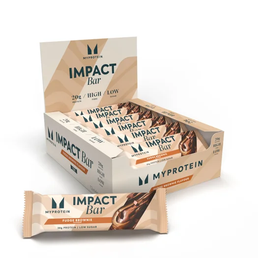 Barrita Impact Protein - New Recipe - 12 x 64g - Chocalate y Caramelo (Fudge)