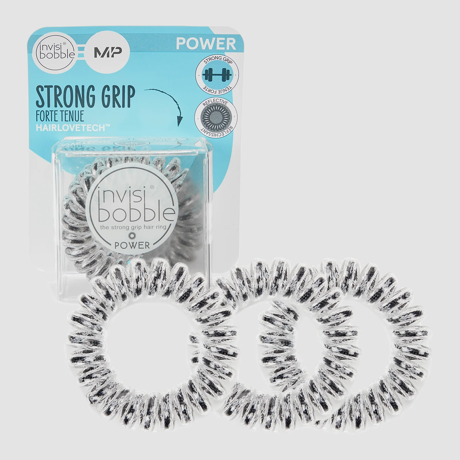 Gomas para el pelo MP X Invisibobble® Power Reflectantes - Negro - PAQUETE DE 3 Imagen 1