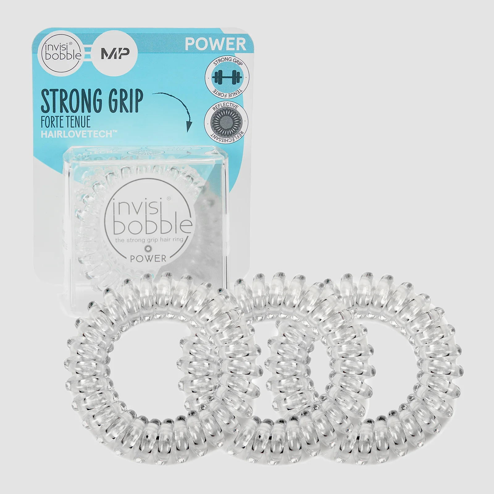 MP X Invisibobble® Power Reflectante - Transparente - PAQUETE DE 3 Imagen 1