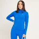 Camiseta de corte ajustado y con cremallera de 1/4 Training para mujer de MP - Azul medio