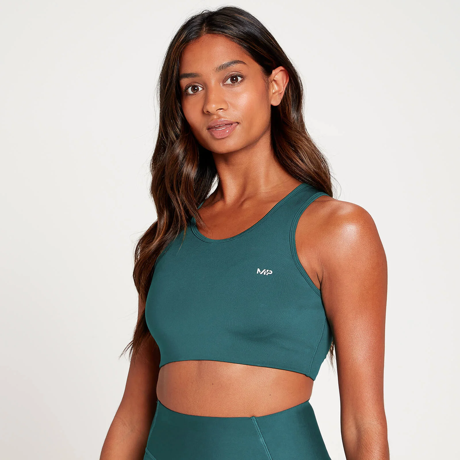Sujetador deportivo Sculpt Laser Cut para mujer de MP - Verde pino - S Imagen 1
