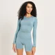 Top de manga larga y sin costuras Shape para mujer de MP - Azul piedra