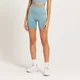Pantalón corto de ciclismo sin costuras Shape para mujer de MP - Azul piedra