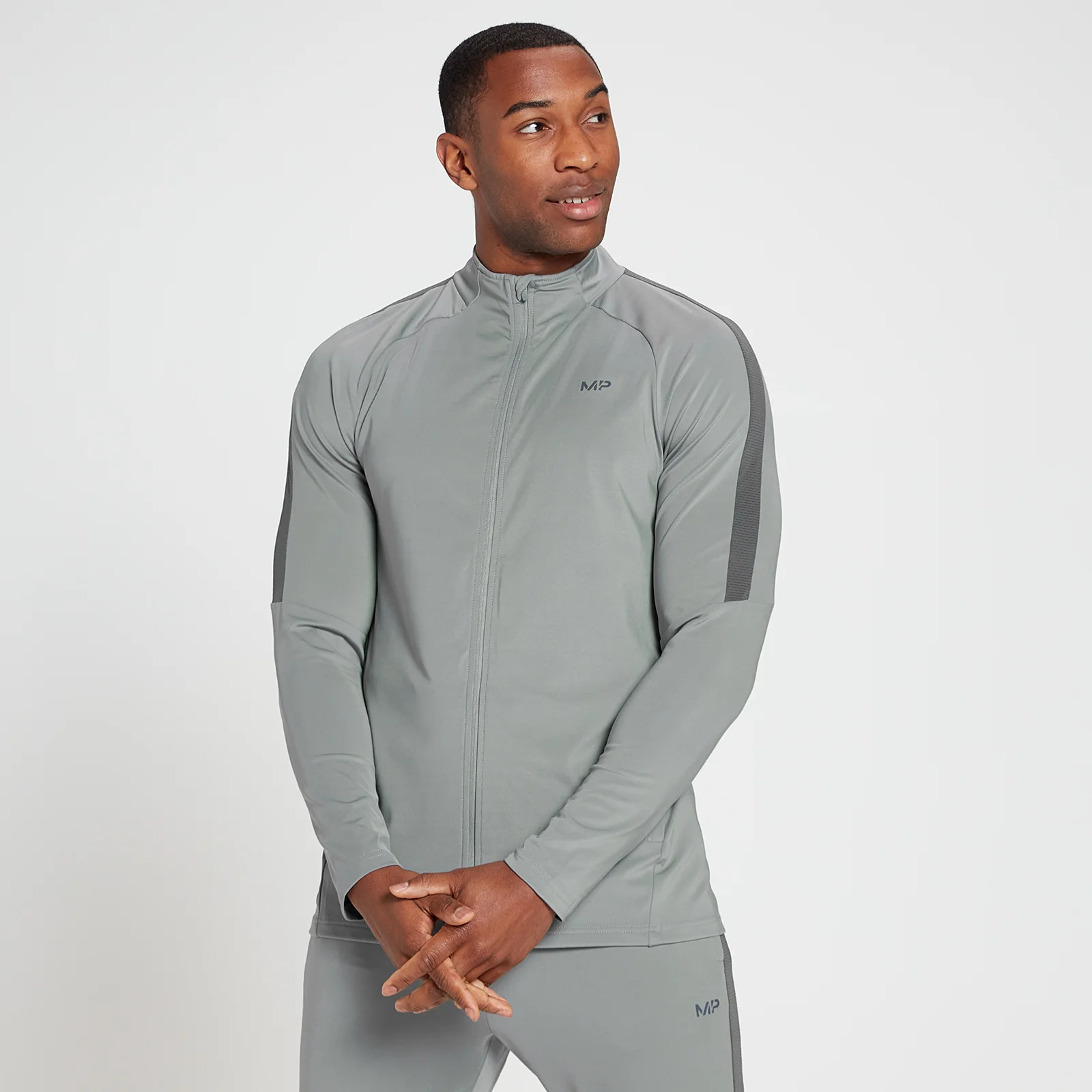 Chaqueta de entrenamiento Tempo para hombre de MP - Gris tormenta - XXS Imagen 1
