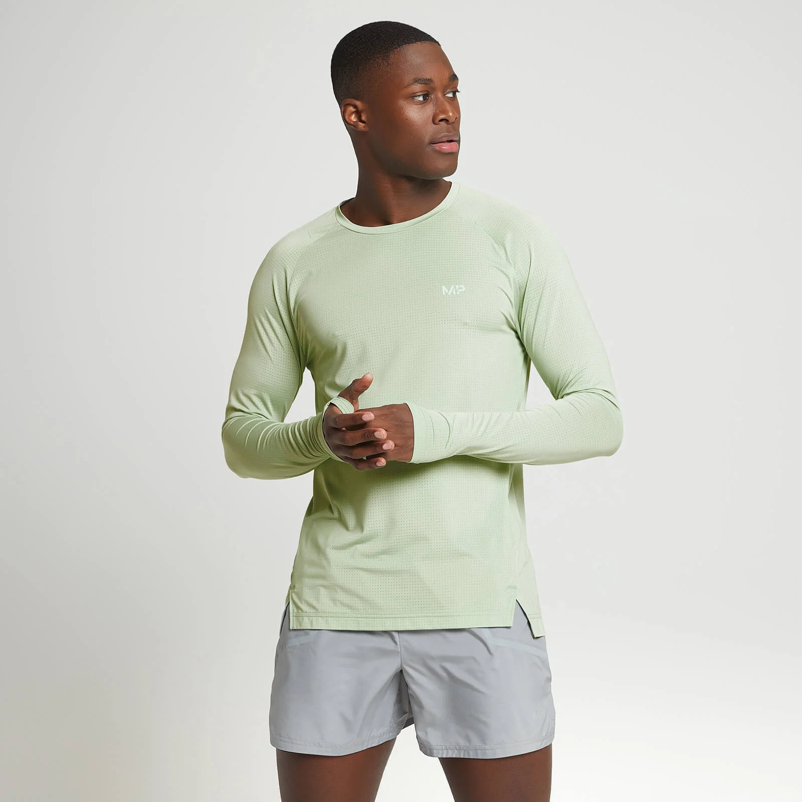 Camiseta de manga larga Velocity Ultra para hombre de MP - Verde escarcha - XXS Imagen 1