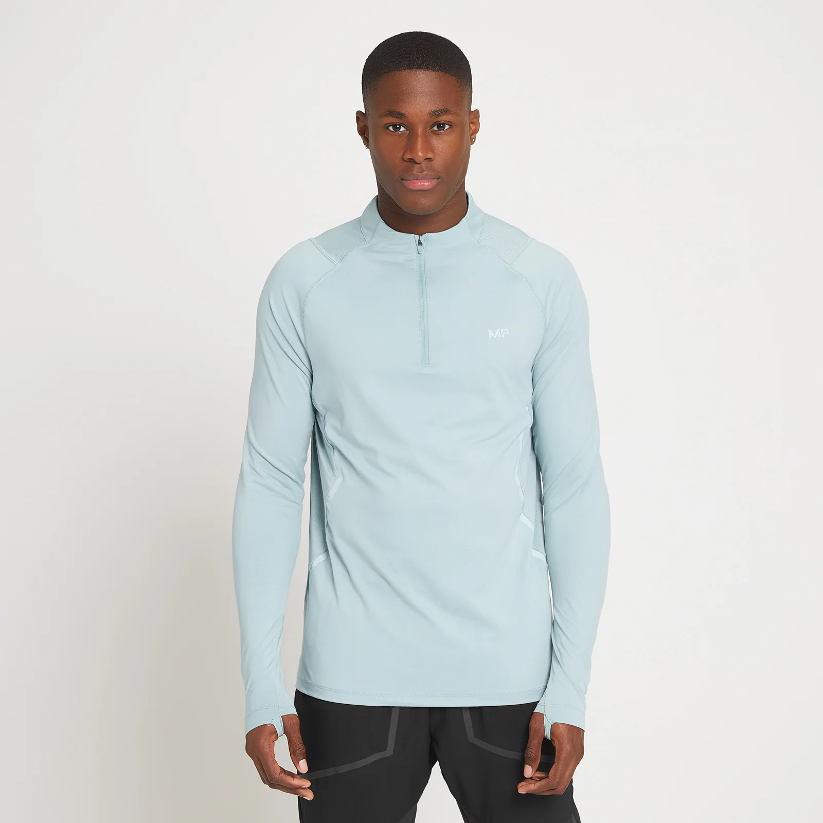 Camiseta con cremallera de 1/4 Velocity Ultra para hombre de MP - Azul hielo - XXS Imagen 1