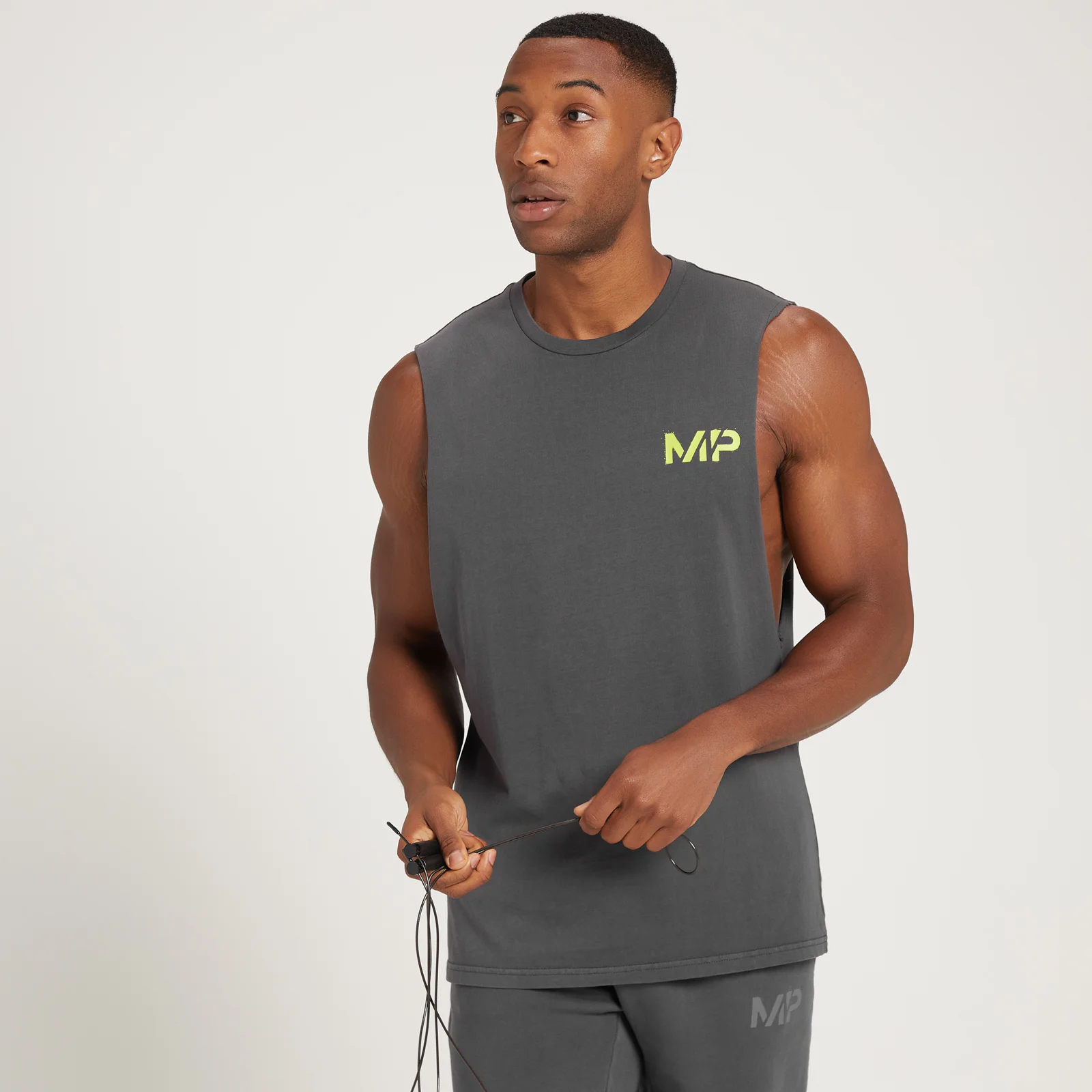 Camiseta sin mangas Adapt de efecto lavado para hombre de MP - Gris plomo - XXS Imagen 1