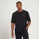 Camiseta extragrande de manga corta Adapt de efecto lavado para hombre de MP - Negro