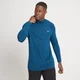 Camiseta Performance con cremallera de 1/4 para hombre de MP - Azul Poseidón jaspeado