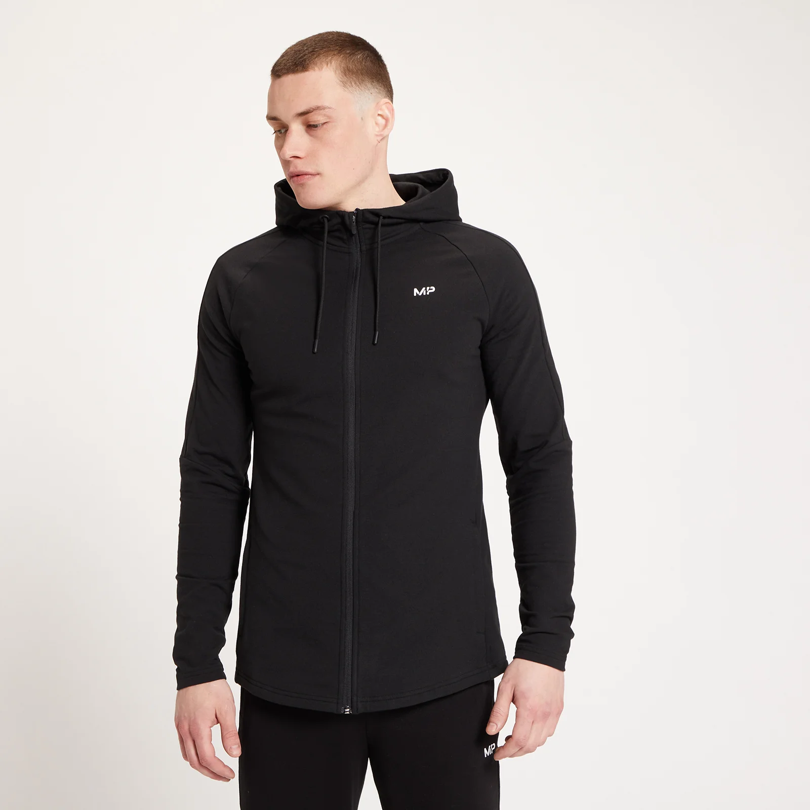 Sudadera con capucha y cremallera Form para hombre de MP - Negro - XXS Imagen 1
