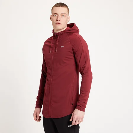 Sudadera con capucha y cremallera Form para hombre de MP - Escarlata