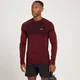Camiseta de manga larga sin costuras Essentials para hombre de MP - Escarlata jaspeado