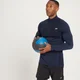 Camiseta sin costuras con cremallera de 1/4 Essentials para hombre de MP - Azul oscuro jaspeado