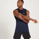 Camiseta sin mangas y sin costuras para hombre de MP - Azul oscuro jaspeado