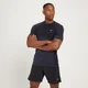 Camiseta de manga corta sin costuras Essentials para hombre de MP - Negro jaspeado