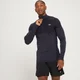 Camiseta sin costuras con cremallera de 1/4 Essentials para hombre de MP - Negro jaspeado