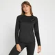 Camiseta de entrenamiento de manga larga con gráfico de MP repetido para mujer de MP - Negro