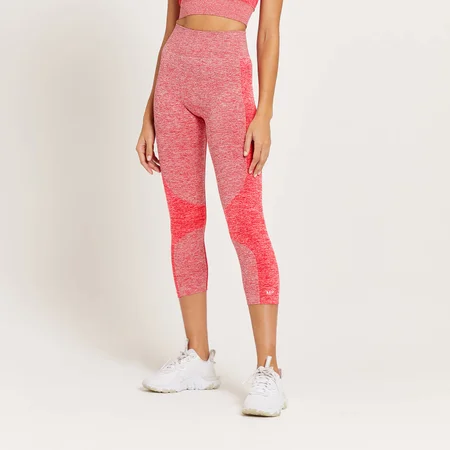 Mallas 3/4 de talle alto Curve para mujer de MP - Rojo jaspeado