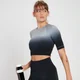 Top corto sin costuras Velocity Ultra para mujer de MP - Negro