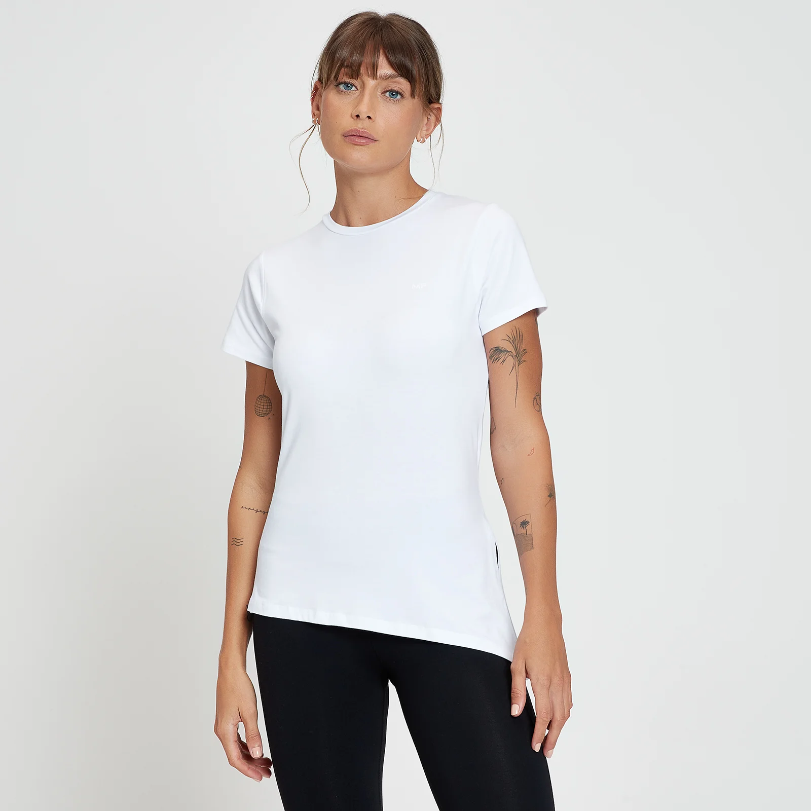 Top asimétrico de manga corta Composure para mujer de MP - Blanco - XXS Imagen 1