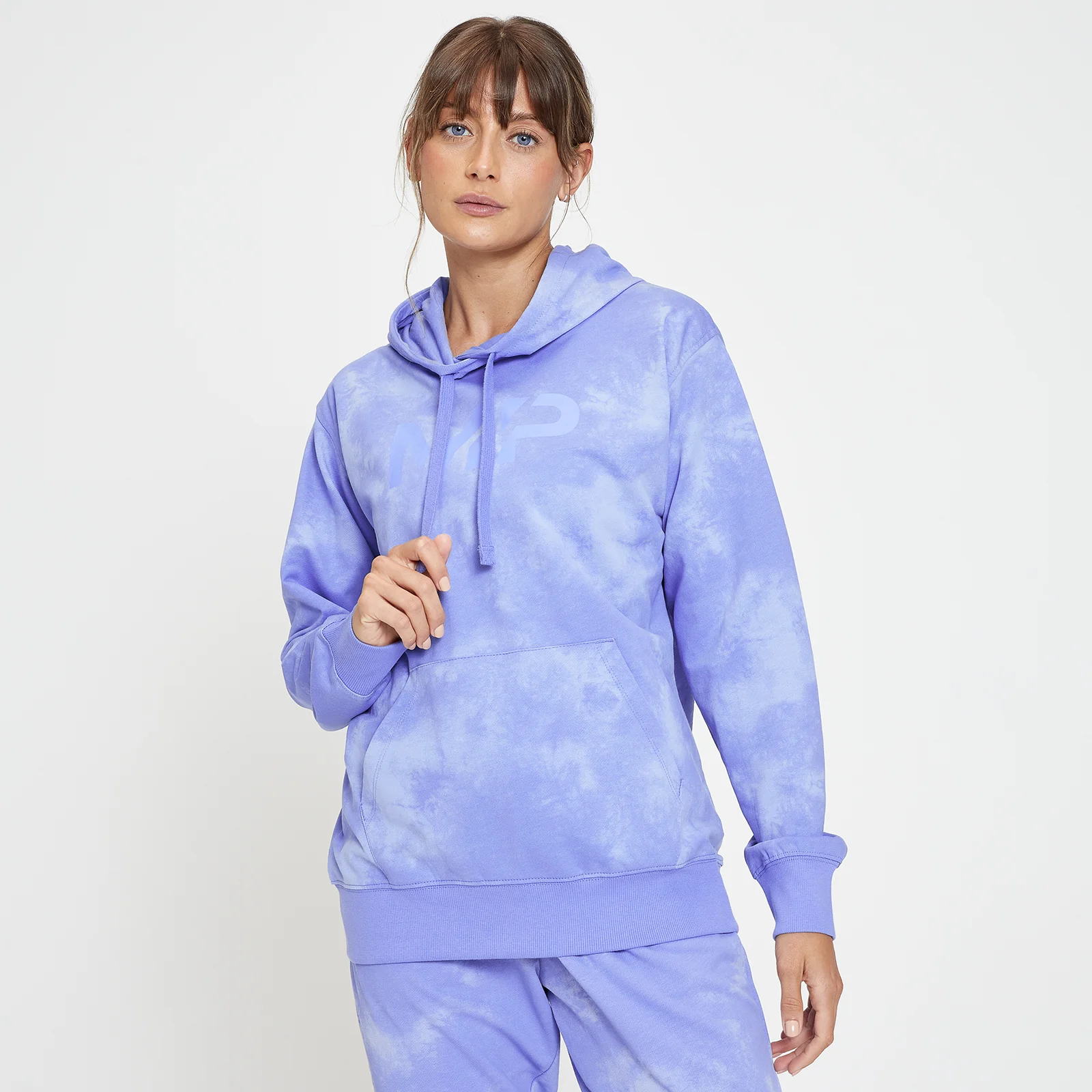 Sudadera tie dye con capucha Composure para mujer de MP - Morado tiza - XXS Imagen 1