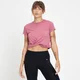 Camiseta corta Composure con detalle trenzado en la parte delantera para mujer de MP - Malva