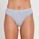 Tanga de algodón para mujer de MP - Gris jaspeado