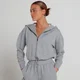Sudadera con capucha y cremallera integral Engage para mujer de MP - Gris jaspeado