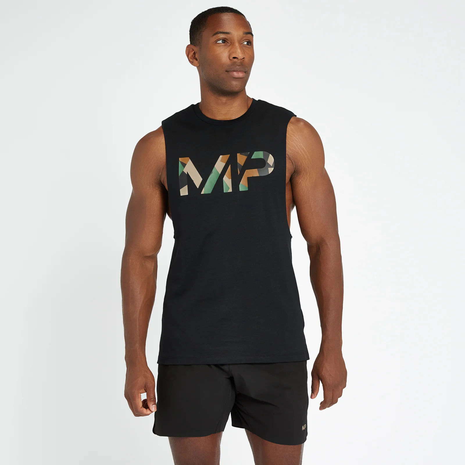 Camiseta sin mangas Adapt con estampado de camuflaje para hombre de MP - Negro - XXS Imagen 1