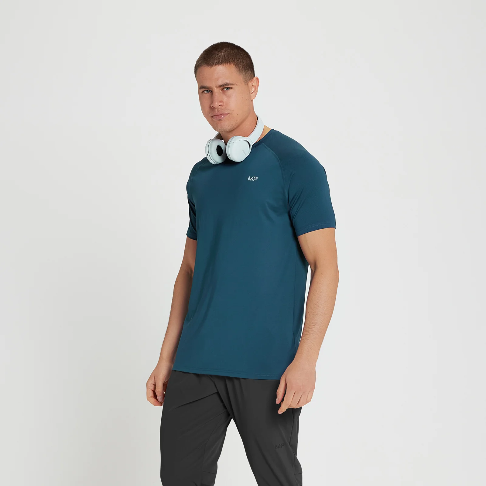 Camiseta de manga corta Velocity para hombre de MP - Verde azulado alado - XXS Imagen 1